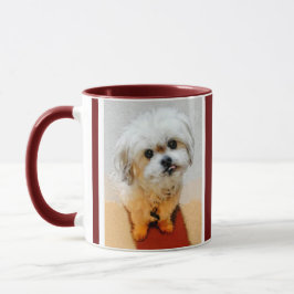Malshi Hund Maroon Personlig mugg