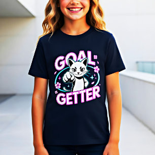 Målstark Kattskjorta Roligt Snyggt Motivationspres T Shirt