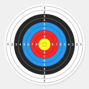 målsymbol för skottskogar i öga runt klistermärke