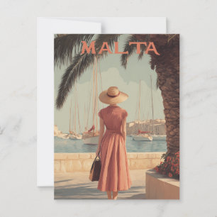 Malta 50-talet vintage resor vykort
