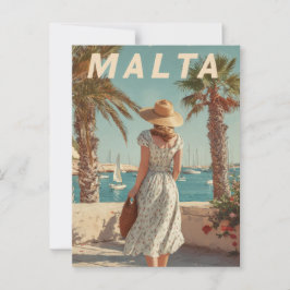 Malta 50-talet vintage resor vykort