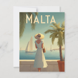 Malta 50-talets vintage vykort