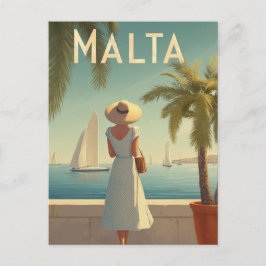 Malta 50-talets vintage vykort
