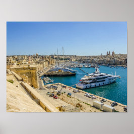 Malta Birgu Waterfront Fort St. Angelo Vittoriosa Poster