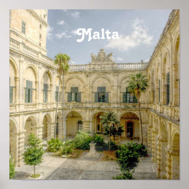 Malta Courtyard Poster (Framsidan)