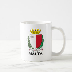 MALTA - emblem/vapensköld/symbol/flagga Kaffemugg