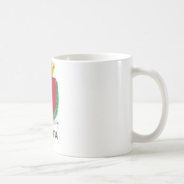 MALTA - emblem/vapensköld/symbol/flagga Kaffemugg (Höger)