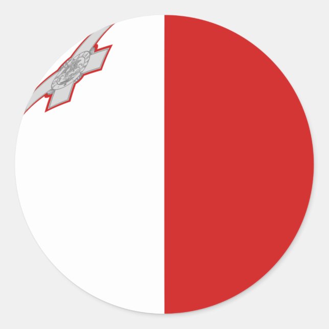 Malta Fisheye Flag Klistermärke (Framsida)