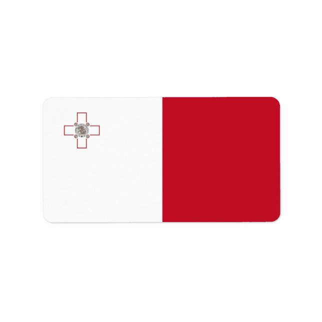 Malta flagga adressetikett (Framsidan)