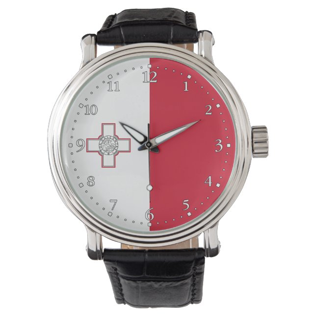 Malta flagga armbandsur (Framsida)