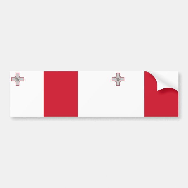 Malta Flagga Bildekal (Framsidan)
