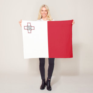 Malta flagga fleecefilt