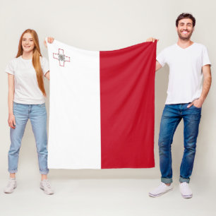 Malta flagga fleecefilt