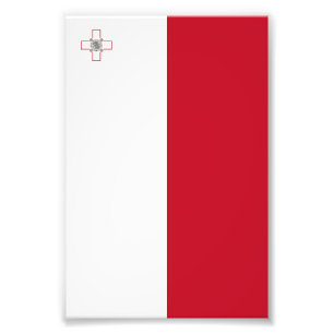 Malta flagga fototryck