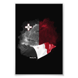 Malta flagga fototryck