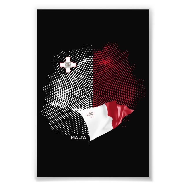 Malta flagga fototryck (Framsidan)