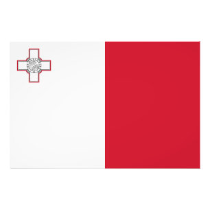 Malta Flagga Fototryck