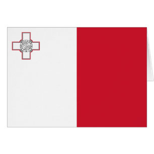 Malta flagga hälsningskort