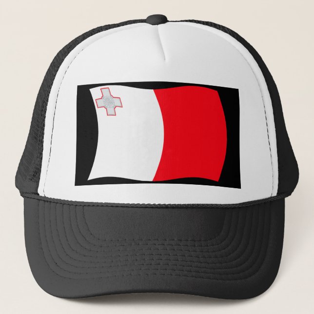 Malta Flagga Hatt Keps (Framsida)