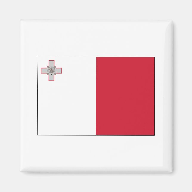 Malta FLAGGA Internationell Magnet (Framsidan)