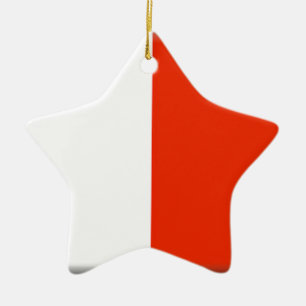 Malta flagga julgransprydnad keramik