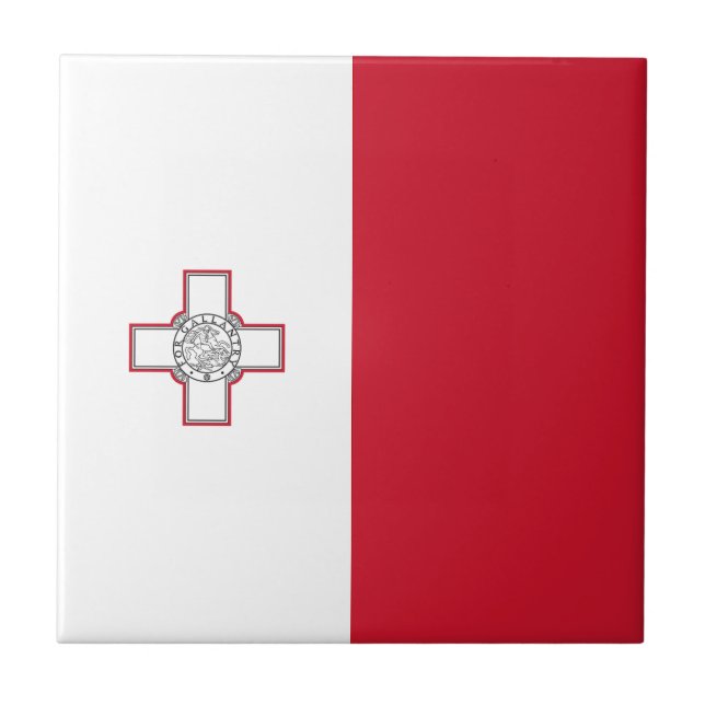 Malta flagga kakelplatta (Framsidan)