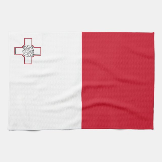 Malta Flagga Kökshandduk (Horisontell)