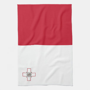 Malta flagga kökshandduk