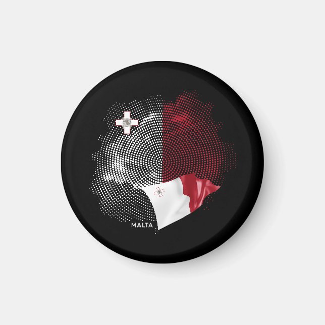 Malta flagga magnet (Framsidan)