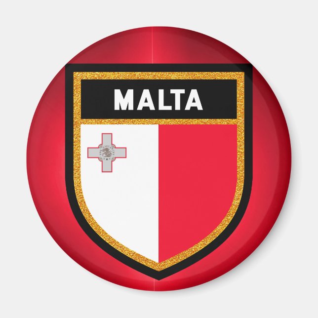 Malta Flagga Magnet (Framsidan)
