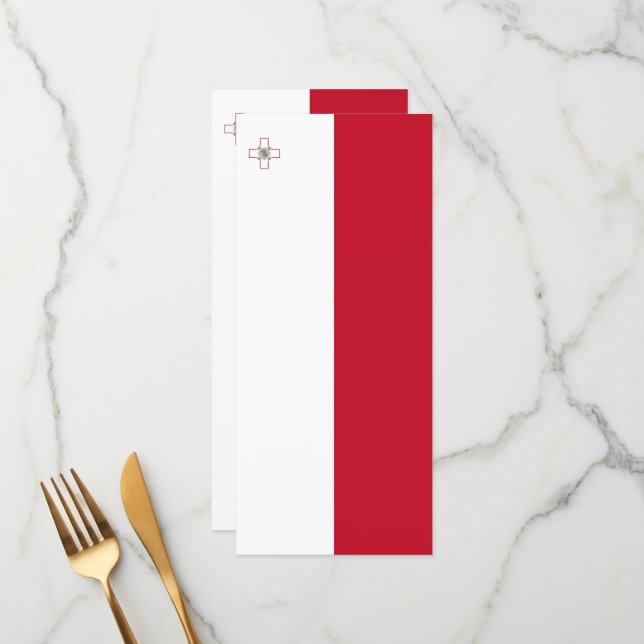 Malta flagga meny (Fram/Back In Situ)