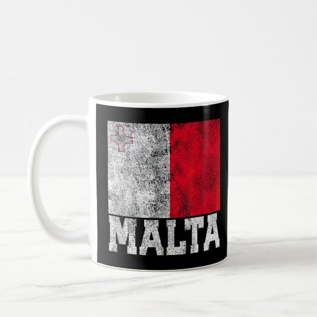 Malta Flagga National Pride Roots Land Family Nat Kaffemugg (Vänster)