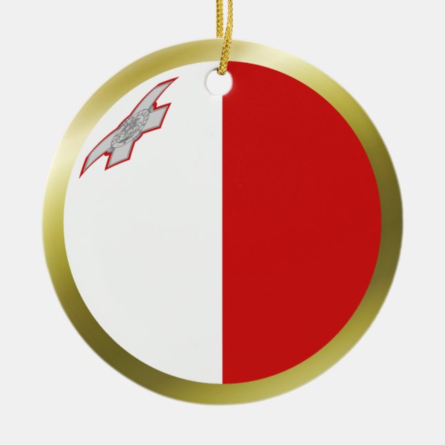 Malta Flagga Ornament (Framsidan)