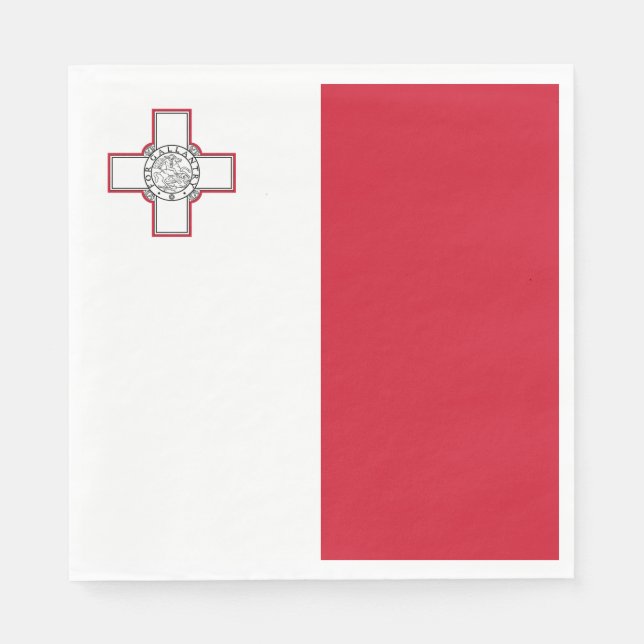 Malta Flagga Pappersservett (Framsidan)