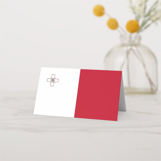 Malta flagga placeringskort (Framsida)