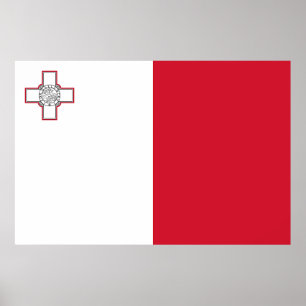 Malta Flagga Poster