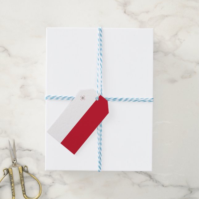 Malta flagga presentetikett (Med Snöre)