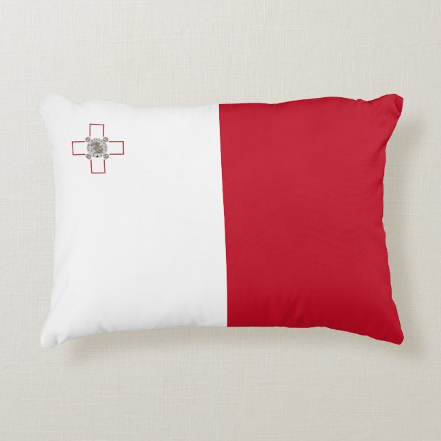 Malta flagga prydnadskudde (Framsidan)