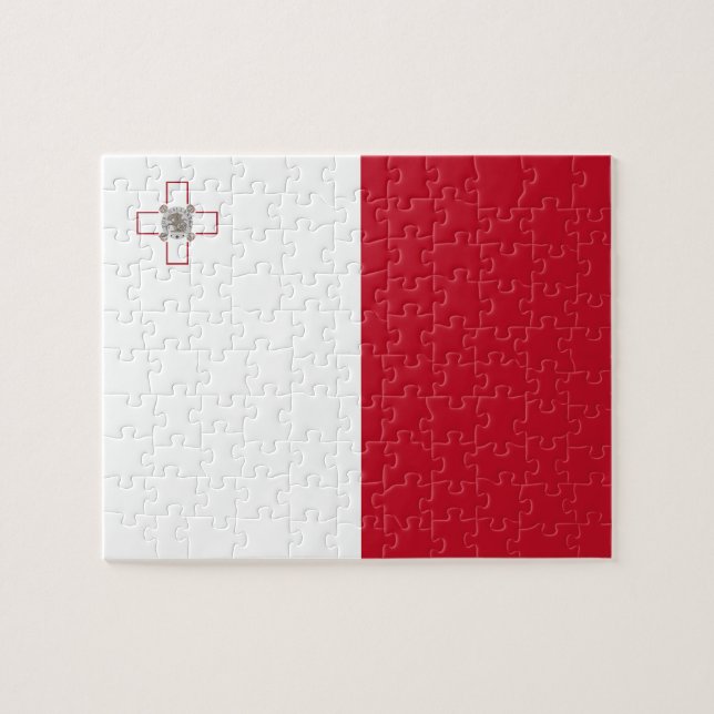 Malta flagga pussel (Horisontell)