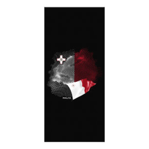 Malta flagga reklamkort