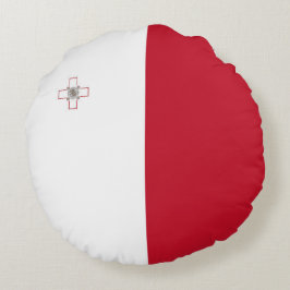 Malta flagga rund kudde