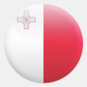 Malta flagga runt klistermärke