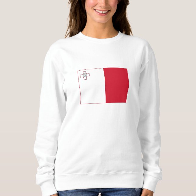 Malta Flagga T Shirt (Framsida)
