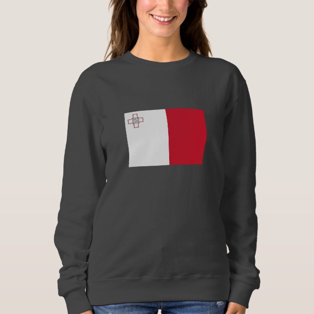 Malta Flagga T Shirt (Framsida)