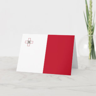Malta flagga tack kort