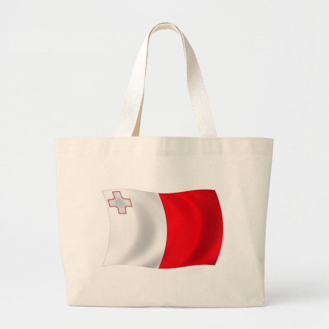 Malta Flagga Tote Bag Jumbo Tygkasse (Framsidan)