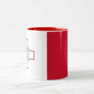 Malta flagga Två-Tonad mugg