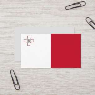 Malta flagga visitkort