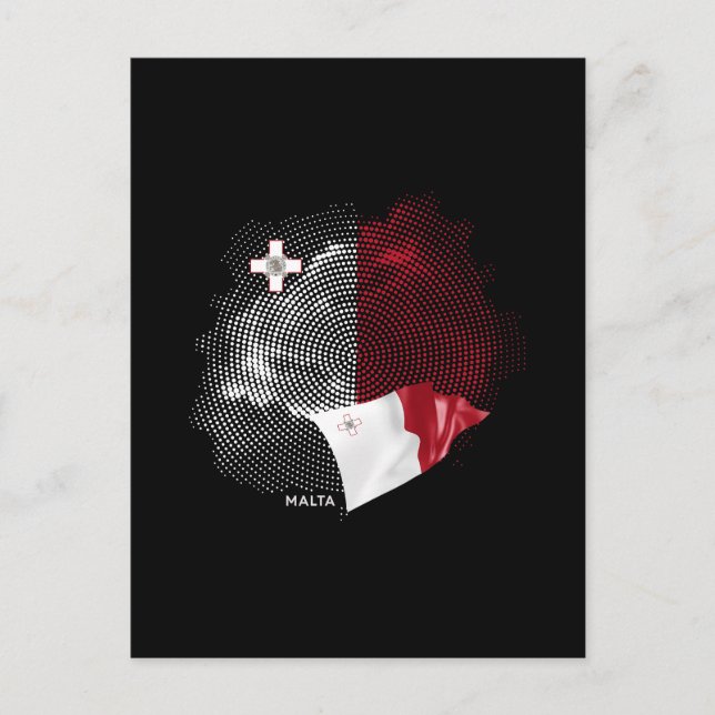 Malta flagga vykort (Framsida)