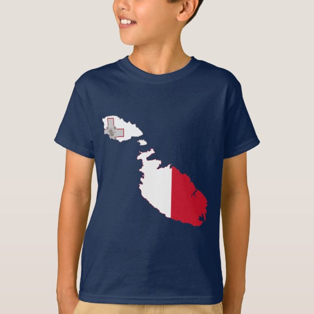 Malta flaggakarta t shirt (Framsida)